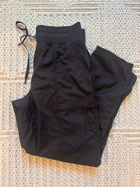Black Drawstring Cargo Joggers